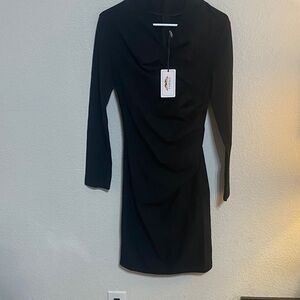 Eterna Classic Black Long Sleeve Dress